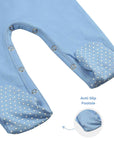Romper with Footsie - Bliss Blue