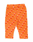 Girl Leggings - Indian Flora Orange