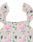 Strap Dress - Flamingo Forest
