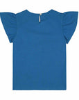 Flutter Sleeve Top - Deep Water Blue