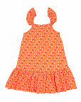 Strap Dress - Indian Flora Orange