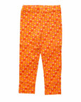 Girl Leggings - Indian Flora Orange